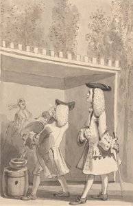 Hogarth målning i Vauxhall Gardens i närvaro av Jonathan Tyers av John Thomas Smith