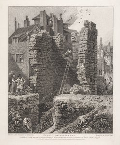 Interiörvy av vakttornet som upptäcktes nära Ludgate Hill, 1 maj 1792 av John Thomas Smith