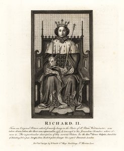 Kung Richard II av England, från en originalbild som hängdes i Choir of St Peter