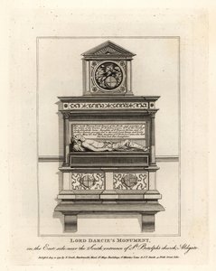 Lord Darcies monument i St Botolphs kyrka, Aldgate av John Thomas Smith
