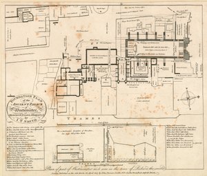Plan för en del av Westminster som den var på Richard den andres tid av John Thomas Smith