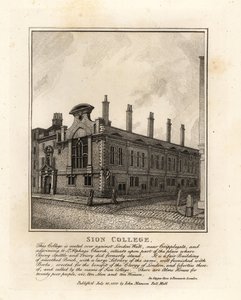Sion College, vid London Wall, nära Cripplegate av John Thomas Smith