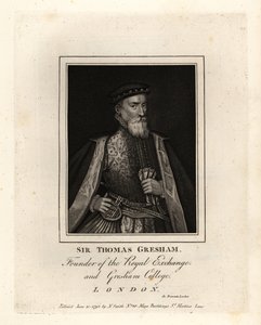 Sir Thomas Gresham, engelsk köpman och finansman, grundare av Royal Exchange och Gresham College av John Thomas Smith