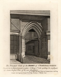 Huvudporten till Priory of St Bartholomew, Smithfield av John Thomas Smith