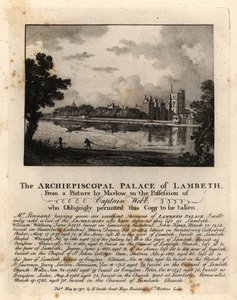 Utsikt över Lambeth Palace, London av John Thomas Smith