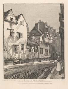 Vy över en del av Duke Street, West Smithfield av John Thomas Smith