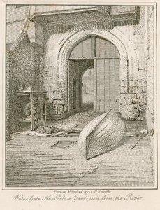 Water Gate, New Palace Yard, Westminster Palace av John Thomas Smith