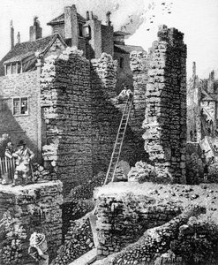 Inside View of Watch Tower upptäcktes nära Ludgate Hill 1792 av John Thomas after Smith