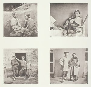 Amoy kvinnor, den lilla foten av en kinesisk dam, Amoy män, manlig och kvinnlig kostym, Amoy, c.1868. av John Thomson