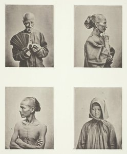 Fyra huvuden, typer av arbetarklassen, c. 1868.