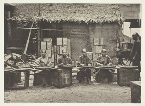 Te-plockning i Kanton, ca. 1868. av John Thomson