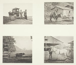 The Sedan, A Military Officer, The Plough, A North China Pony, ca. 1868. av John Thomson