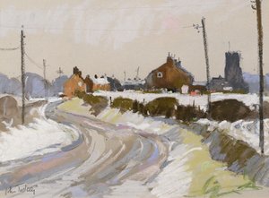 Vinterlandskap (pastell) av John Tookey
