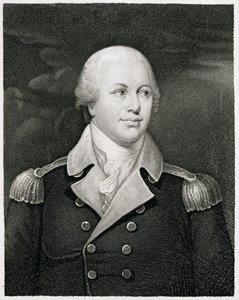 Generalmajor Nathaniel Greene (1742-86), graverad av John B. Forrest (1814-70) av John Trumbull
