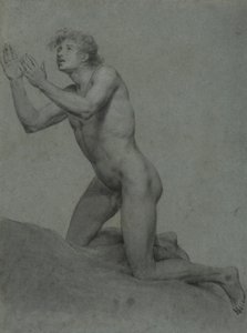 Skiss av en manlig nakenlivsstudie av John Trumbull