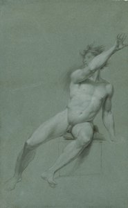 Skiss av en manlig nakenlivsstudie av John Trumbull