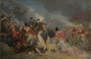 General Mercers död i slaget vid Princeton, 3 januari 1777 (oavslutad version) av John Trumbull