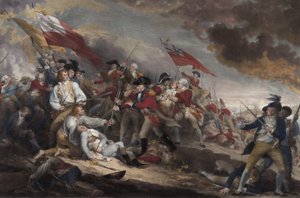 General Warrens död i slaget vid Bunker Hill, 17 juni 1775, pub. 1786
