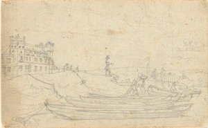 Utan titel, från folio: Sketches in France & Germany, ett av 22 ark i Folio B av John Trumbull