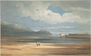 Harlech Castle på andra sidan Traeth Mawr av John Varley