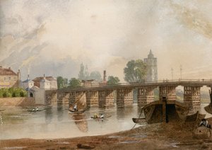 Gamla Battersea Bridge av John Varley