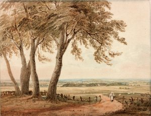 Utsikt från Polsden nära Bookham i Surrey av John Varley