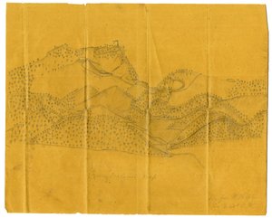 Blyertsillustration av Cumberland Gap, c.1862-1865 av John W. Hopte