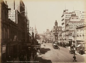 Collins Street, Melbourne, ca 1880 av John W. Lindt