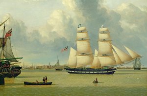 Briggen, "Helen", utanför Hull, ca 1837 (olja på duk)