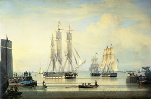 Fartyget "William Lee" vid mynningen av Humber Dock, Hull, eller "William Lee"s återkomst