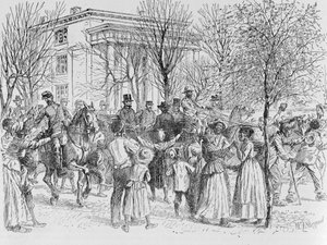 Centrala delen av Taunton, Massachusetts, från "Historical Collections of Massachusetts", av John Warner Barber, graverad av S. E. Brown, 1839