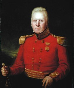 Porträtt av Sir David Baird (1757-1829) bär den ärade Ostindiska kompaniets guldmedalj från den egyptiska kampanjen 1801 (olja på duk)