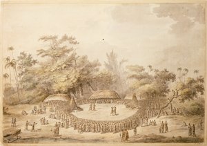 Captain Cook på Hapaee av John Webber