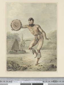 F.36 En man från Sandwichöarna, dans, ca 1773-84 (akvarell) av John Webber