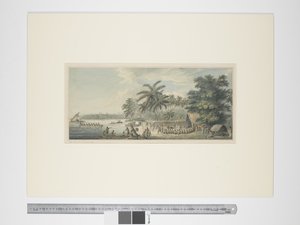F.3 A view at Anamooka, c.1773-84 (akvarell & tryckgravyrer) av John Webber