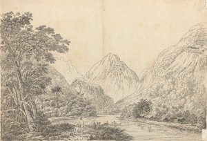 Utsikt i Oheitepeha Bay, Otaheite av John Webber