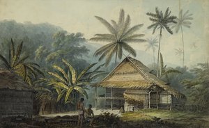 Utsikt över ön Krakatoa, av John Webber