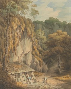 Slate Quarry i Widecombe, Devon av John White Abbott