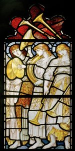 Musical Angels, Te Deum, East Window, ca 1888 (målat glas)