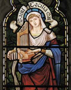 St Cecilia, Lady Chapel Window, ca 1885 (målat glas)