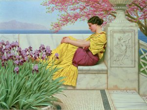 Under blomningen som hänger på grenen, 1917 av John William Godward