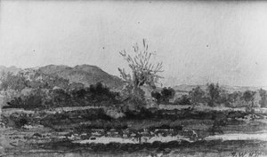 Three Views, nr 3: Mount Carmel, nära New Haven, Connecticut, . av John William Hill