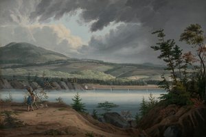 Utsikt över Cohoes, ca. 1820.