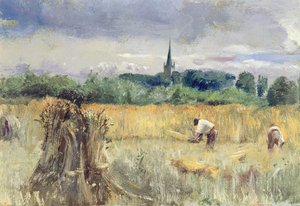 Harvest Field, Stratford-upon-Avon (olja på duk)