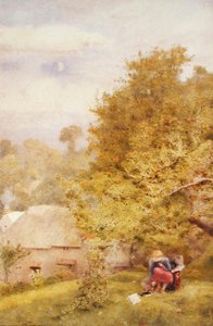 1914 i England (akvarell på papper) av John William North
