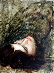 Head of Orpheus - a Sketch, c.1899-1900 (olja ombord) av John William Waterhouse