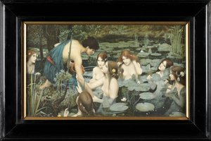 Hylas och nymferna (färgat tryck) av John William Waterhouse