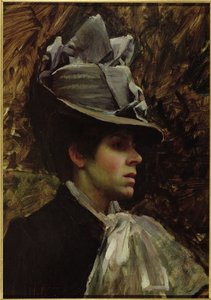 Porträtt av konstnärens fru av John William Waterhouse