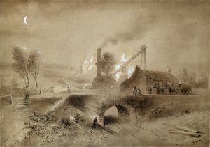 Pithead och järnväg av John Wilson (after) Carmichael