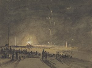 Ett fyrverkeri (wc på papper) av John Wilson Carmichael